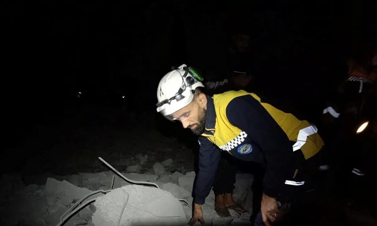 Members of the Syrian civil defence group known as the White Helmets take part in rescue operations in the aftermath of airstrikes, in Daraa Governorate and As-Suwayda Governorate, Syria, in this handout image released October 27, 2026. — AFP