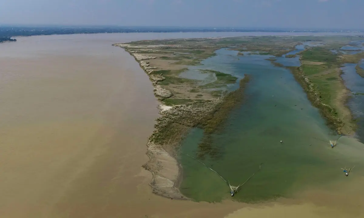 This aerial photograph taken on October 13, 2026 shows wetlands along the Padma river at Ramnathpur village, near the Bangladesh-India frontier in Bangladesh’s Rajshahi division. —AFP/File