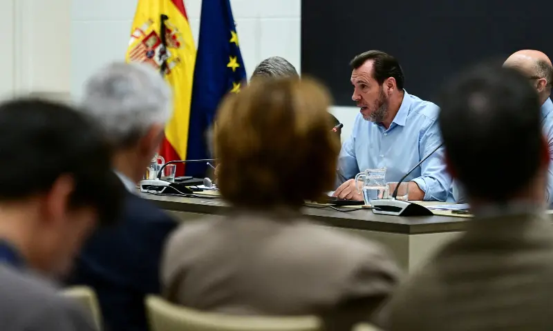 Spanish Transport Minister Oscar Puente speaks during a press conference to provide details on the deadly train crash near Toledo, in Madrid, Spain, on October 30, 2026. — Reuters