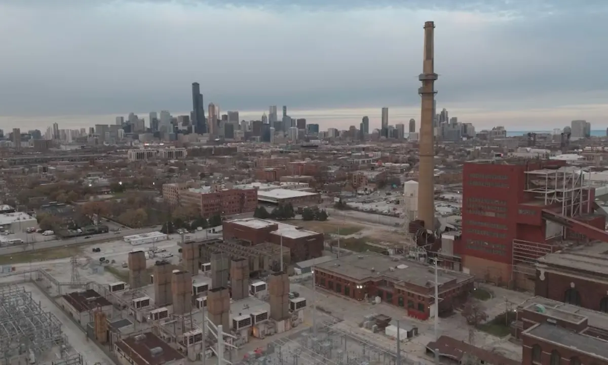 Drone imagery shows Fisk Coal Station in Chicago, Illinois, the U, a century-old electric generating plant shut down in 2012 and now pressed into service again as the nation’s electrical grids struggle to meet growing demand from data centres, in this screengrab from a video released on November 17, 2025. — Reuters