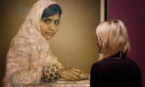Malala painting unveiled at London's National Portrait Gallery Malala painting unveiled at London's National Portrait Gallery