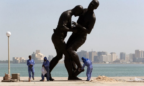 Qatar removes Zidane's headbutt statue after protests