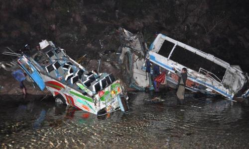 At least 12 dead in Murree after buses plunge into ravine