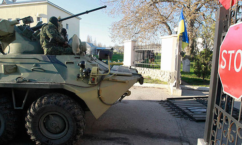 Pro-Russian forces storm Ukrainian base in Crimea Pro-Russian forces storm Ukrainian base in Crimea