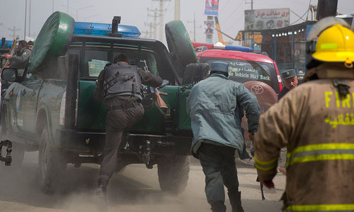 Taliban suicide attack in Kabul leaves six police officers dead