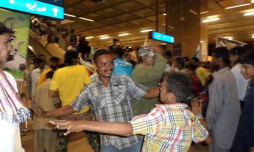 Pakistan's young heroes arrive from SCWC but snub crowd at airport