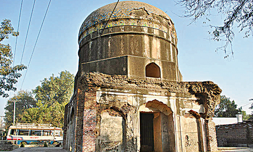 Conservation work at Mughal era monument