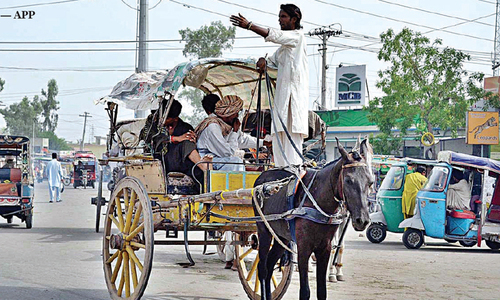 Fading traditional tonga ride in Multan Fading traditional tonga ride in Multan