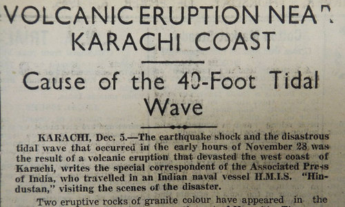 1945: Tsunami strikes Karachi coast, killing 4,000