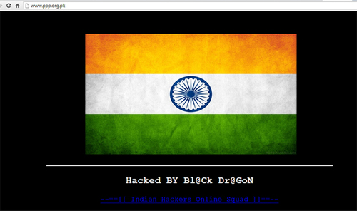 Indian hackers deface PPP website