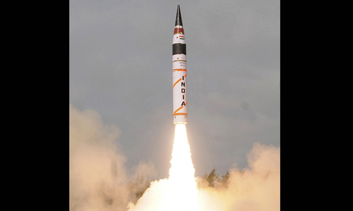 India test-fires nuclear capable strategic ballistic missile