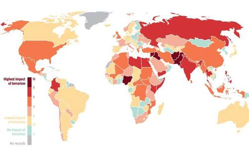 Pakistan ranks third on Global Terrorism Index