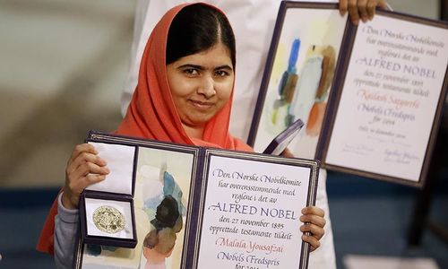 Malala awarded Nobel Peace Prize