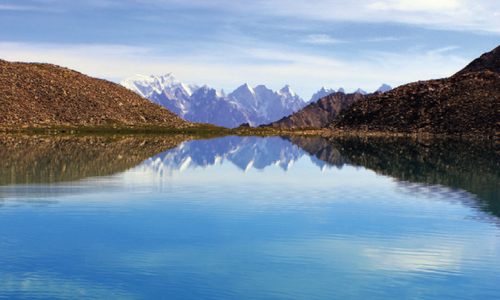 Ghanche Lake a place offers fascinating view points of 8,000-metre peaks Ghanche Lake a place offers fascinating view points of 8,000-metre peaks