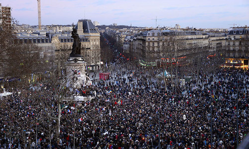 Millions march against terrorism in France's biggest rally