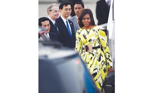 Michelle Obama in Japan to promote girls education