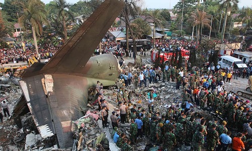 At least 116 dead in Indonesia military plane crash