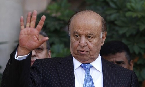 Exiled Yemeni govt back in Aden amid military push