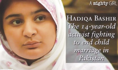Swat girl honoured for raising voice against underage marriage