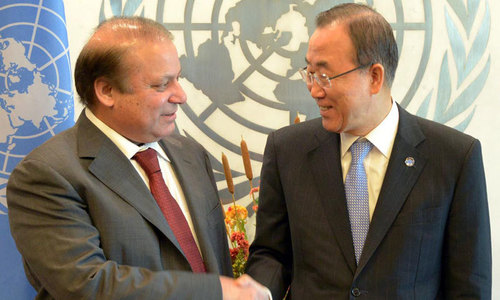 PM Nawaz urges Ban Ki-moon for plebiscite in Kashmir
