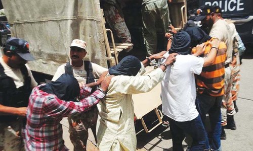 Four arrested MQM men involved in target killing: Rangers