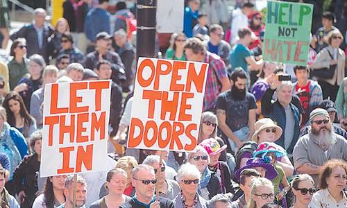 Refugees at the door Refugees at the door