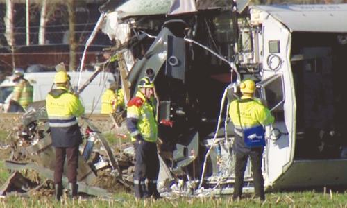 Train hits crane in Netherlands; driver killed Train hits crane in Netherlands; driver killed