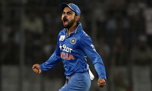 Kohli fined for showing dissent at umpire's decision