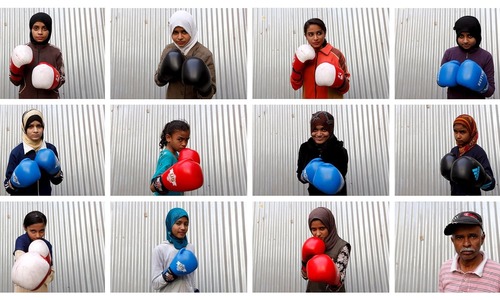 Young female boxers punch through gender barriers