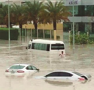 Rare downpour in UAE shuts schools, disrupts flights