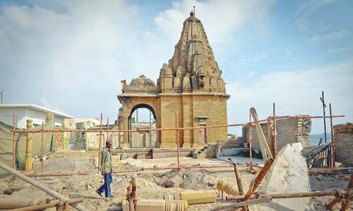 Varun Dev temple being restored Varun Dev temple being restored