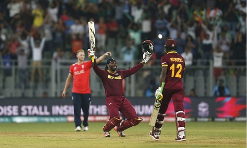 Gayle storm blows England away in Mumbai