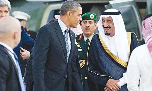 Obama embarks on fence-mending visit to Saudi Arabia