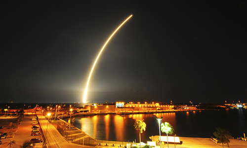 SpaceX successfully lands rockets first stage after space launch