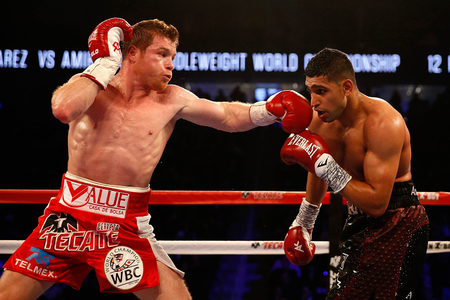 In pictures: Alvarez &lsquo;monster punch&rsquo; knocks Amir Khan out