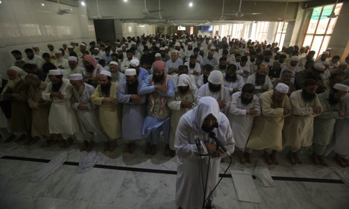 Jamaatud Dawa offers funeral prayer for Mullah Mansour in Peshawar