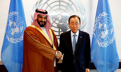 Saudi deputy crown prince meets UN chief, says 'I'm not angry'