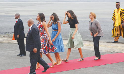 Michelle Obama, daughters in Africa to push girls&rsquo; education