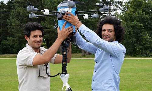 Afghan brothers launch new mine-hunting drone