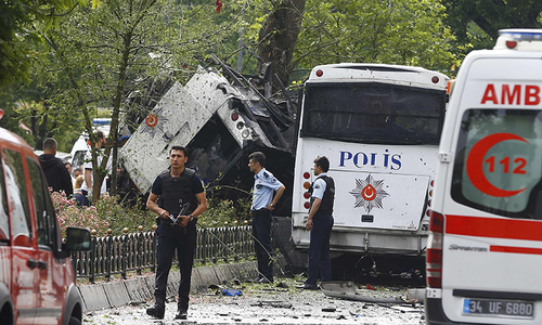 Three killed, 40 wounded in PKK car bomb attack in eastern Turkey Three killed, 40 wounded in PKK car bomb attack in eastern Turkey