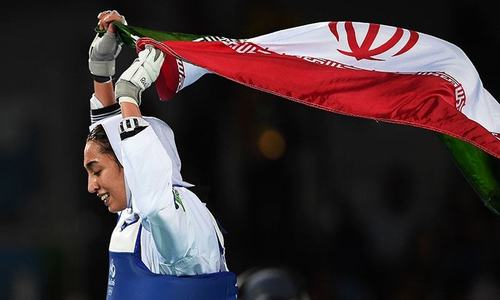 Iran hails first woman medallist in Olympics Iran hails first woman medallist in Olympics