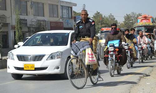 Meet Nazar Muhammad, the police officer who rides his bicycle to work