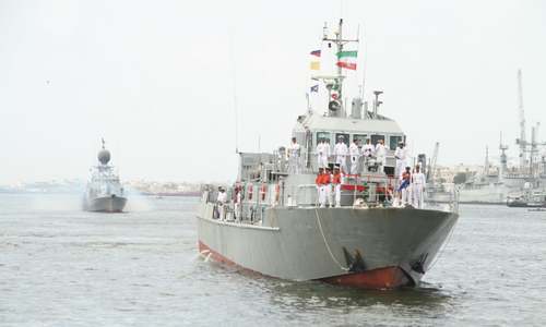 Iran's naval fleet docks at Karachi for joint exercises ahead of 'Aman 17'