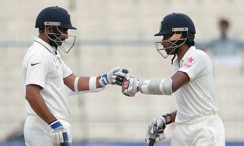 India set New Zealand 376 to win after Saha&rsquo;s 58
