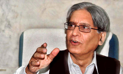 Pervaiz Rasheed made sacrificial lamb in probe on Dawn's story: Aitzaz