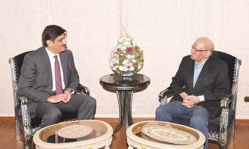 Justice Siddiqui being sworn in as 31st governor of Sindh today