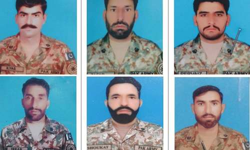In the line of fire: Pakistani soldiers who were killed last night