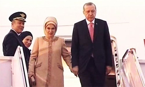 Turkish President Erdogan arrives in Islamabad