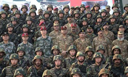 Army chief witnesses Pak-China drill at counter-terror training centre Army chief witnesses Pak-China drill at counter-terror training centre