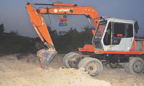 Excavation for housing scheme in Islamabad's Kurri endangers school building Excavation for housing scheme in Islamabad's Kurri endangers school building